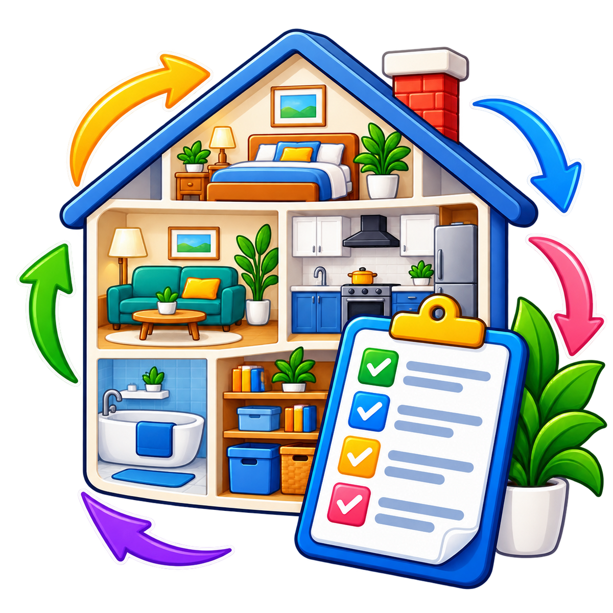 Room-by-Room Decluttering Planner